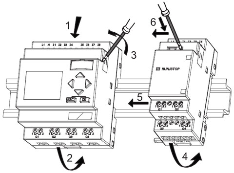 Специфика монтажа модуля LOGO!DM8 24
